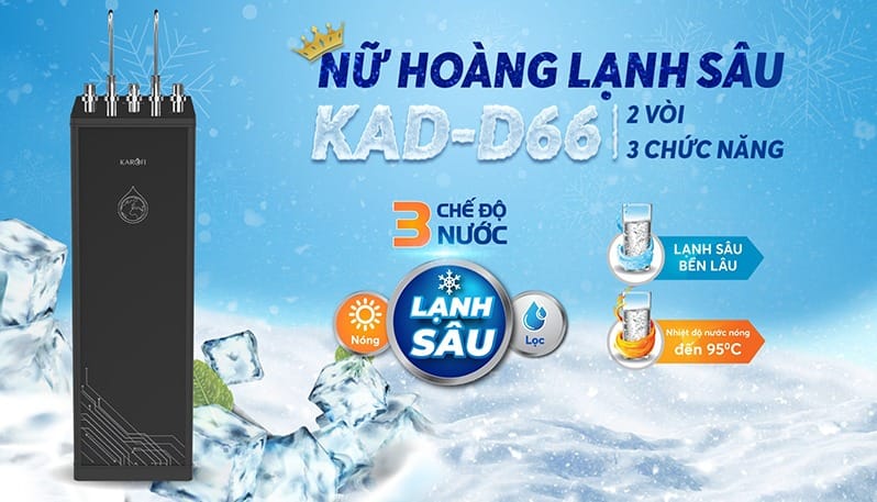 Giá bán bình lọc nước rẻ nhất hiện nay 5 May loc nuoc karofi kad d66 big